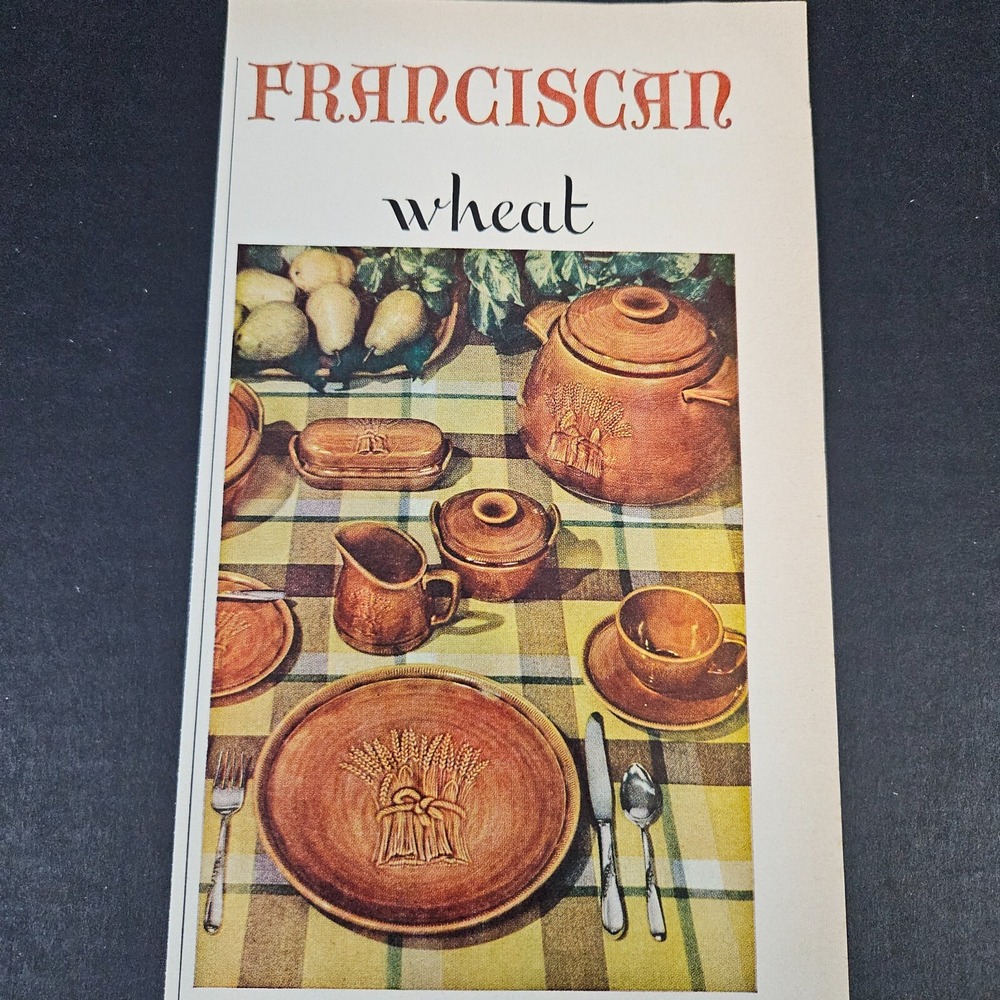 1953 Franciscan Ware Wheat by Gladding McBean & Co Vintage Print Ad Los Angeles